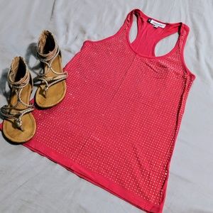 3/$20 Gold Studded Coral Tank